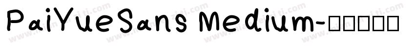 PaiYueSans Medium字体转换